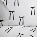 Lenjerie de pat dubla Carnival, Homla, 3 piese, 160x200 cm, bumbac, alb/negru