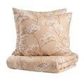 Lenjerie de pat King Size, Otu, Homla, 3 piese, 200x220 cm, bumbac, bej