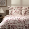Lenjerie de pat King Size, Peisa, Homla, 3 piese, 200x220 cm, bumbac satinat, multicolor