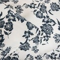 Lenjerie de pat dubla Floral Hamptons, Homla, 3 piese, 160x200 cm, bumbac, alb/negru