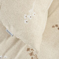 Lenjerie de pat King Size, Rem, Homla, 3 piese, 200x220 cm, bumbac, bej