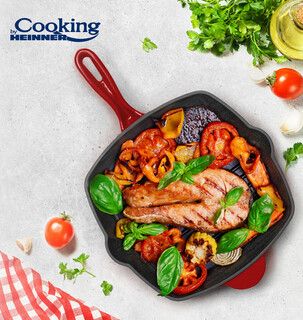 26.5x4.5 cm, Rosu, Tigaie grill