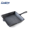 Tigaie grill Cooking by Heinner, 25x25x4.7 cm, fonta, gri