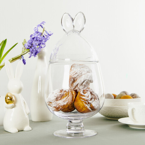 Recipient depozitare Prata, Homla, 17x35 cm, sticla, transparent