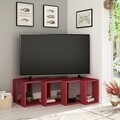 Comoda TV Cons Extra, Decortie, 118x32x90 cm, visiniu