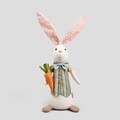 Decoratiune iepure cu morcov Carrot, Homla, 55 cm, poliester, multicolor