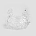 Recipient depozitare Gallina, Homla, 22x18x18 cm, sticla, transparent