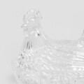 Recipient depozitare Gallina, Homla, 22x18x18 cm, sticla, transparent