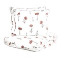 Lenjerie de pat King Size, Meadow Flowers, Homla, 200x220 cm, 3 piese, bumbac, alb/rosu
