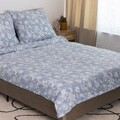 Lenjerie de pat King Size, Callais Essentials, Homla, 3 piese, 200x220 cm, poliester, albastru/alb