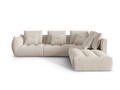 Coltar modular dreapta 4 locuri, Bloom-86, Micadoni Home, 316x310x95 cm, tesatura structurata, bej inchis