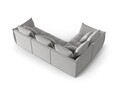 Coltar modular stanga 3 locuri, Bloom-184, Micadoni Home, 316x216x95 cm, catifea, gri