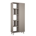 Biblioteca Salcisko, Decortie, 78x32x183 cm, gri deschis