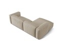 Coltar modular stanga 2 locuri, Martina-169, Micadoni Home, 283x176x75 cm, tesatura structurata catifelata, bej deschis