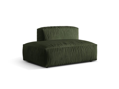 Modul stanga pentru canapea, 2 locuri, Martina-120, Micadoni Home, 133x106x75 cm, catifea, verde