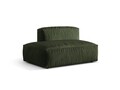 Modul stanga pentru canapea, 2 locuri, Martina-120, Micadoni Home, 133x106x75 cm, catifea, verde
