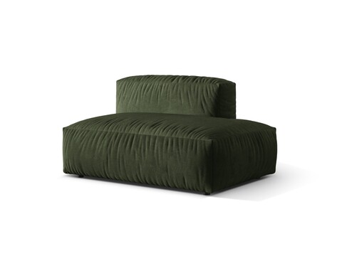 Modul dreapta pentru canapea, 2 locuri, Martina-120, Micadoni Home, 133x106x75 cm, catifea, verde