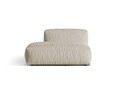 Modul stanga pentru canapea, 2 locuri, Martina-169, Micadoni Home, 133x106x75 cm, tesatura structurata catifelata, bej deschis
