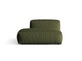 Modul stanga pentru canapea, 2 locuri, Martina-169, Micadoni Home, 133x106x75 cm, tesatura structurata catifelata, verde