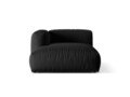 Sezlong modular living stanga 1 loc, Martina-169, Micadoni Home, 176x123x75 cm, tesatura structurata catifelata, negru