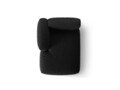 Sezlong modular living stanga 1 loc, Martina-169, Micadoni Home, 176x123x75 cm, tesatura structurata catifelata, negru