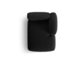Sezlong modular living dreapta 1 loc, Martina-169, Micadoni Home, 176x123x75 cm, tesatura structurata catifelata, negru