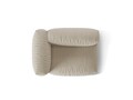 Modul stanga pentru canapea, 1 loc, Martina-169, Micadoni Home, 121x106x75 cm, tesatura structurata catifelata, bej deschis