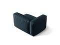Modul stanga pentru canapea, 1 loc, Martina-169, Micadoni Home, 121x106x75 cm, tesatura structurata catifelata, albastru jeans