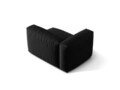 Modul stanga pentru canapea, 1 loc, Martina-169, Micadoni Home, 121x106x75 cm, tesatura structurata catifelata, negru