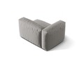 Modul stanga pentru canapea, 1 loc, Martina-169, Micadoni Home, 121x106x75 cm, tesatura structurata catifelata, gri deschis