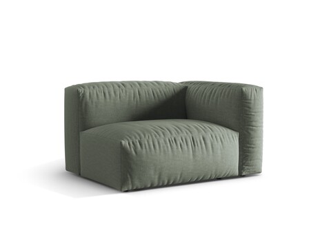 Modul dreapta pentru canapea, 1 loc, Martina-169, Micadoni Home, 121x106x75 cm, tesatura structurata catifelata, verde muschi