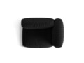 Modul dreapta pentru canapea, 1 loc, Martina-169, Micadoni Home, 121x106x75 cm, tesatura structurata catifelata, negru