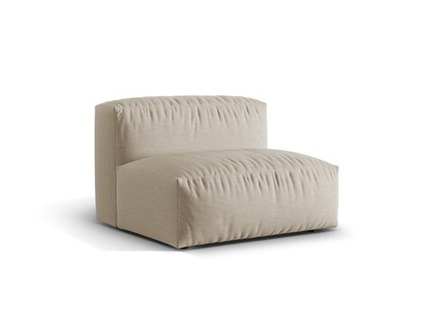 Modul pentru canapea, 1 loc, Martina-169, Micadoni Home, 92x106x75 cm, tesatura structurata catifelata, bej deschis