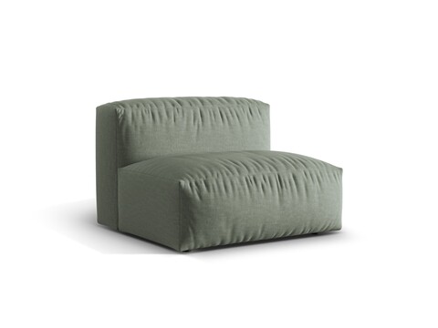 Modul pentru canapea, 1 loc, Martina-169, Micadoni Home, 92x106x75 cm, tesatura structurata catifelata, verde muschi