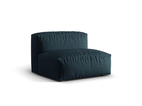 Modul pentru canapea, 1 loc, Martina-169, Micadoni Home, 92x106x75 cm, tesatura structurata catifelata, albastru jeans