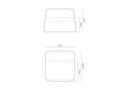 Modul pentru canapea, 1 loc, Martina-169, Micadoni Home, 92x106x75 cm, tesatura structurata catifelata, gri deschis