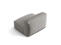 Modul pentru canapea, 1 loc, Martina-169, Micadoni Home, 92x106x75 cm, tesatura structurata catifelata, gri deschis