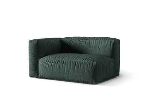 Modul stanga pentru canapea, 1 loc, Martina-120, Micadoni Home, 160x106x75 cm, catifea, petrol