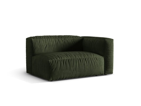 Modul dreapta pentru canapea, 1 loc, Martina-120, Micadoni Home, 160x106x75 cm, catifea, verde