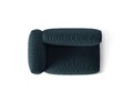 Modul stanga pentru canapea, 1 loc, Martina-169, Micadoni Home, 160x106x75 cm, tesatura structurata catifelata, albastru jeans