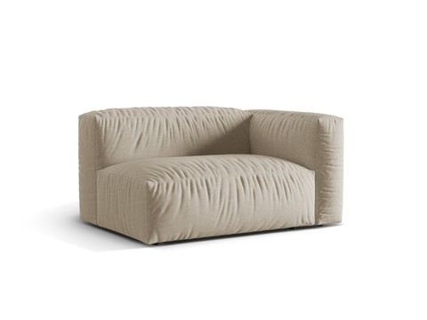 Modul dreapta pentru canapea, 1 loc, Martina-169, Micadoni Home, 160x106x75 cm, tesatura structurata catifelata, bej deschis