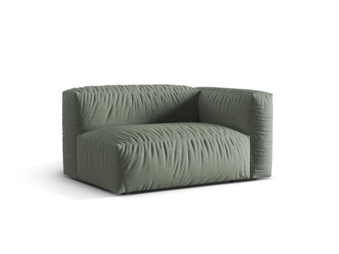 Modul dreapta pentru canapea, 1 loc, Martina-169, Micadoni Home, 160x106x75 cm, tesatura structurata catifelata, verde muschi
