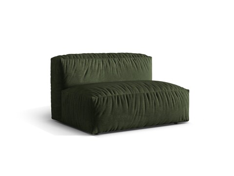 Modul pentru canapea, 1 loc, Martina-120, Micadoni Home, 132x106x75 cm, catifea, verde