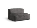 Modul pentru canapea, 1 loc, Martina-120, Micadoni Home, 132x106x75 cm, catifea, gri