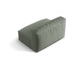 Modul pentru canapea, 1 loc, Martina-169, Micadoni Home, 132x106x75 cm, tesatura structurata catifelata, verde muschi