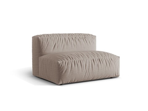 Modul pentru canapea, 1 loc, Martina-169, Micadoni Home, 132x106x75 cm, tesatura structurata catifelata, bej inchis