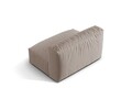 Modul pentru canapea, 1 loc, Martina-169, Micadoni Home, 132x106x75 cm, tesatura structurata catifelata, bej inchis