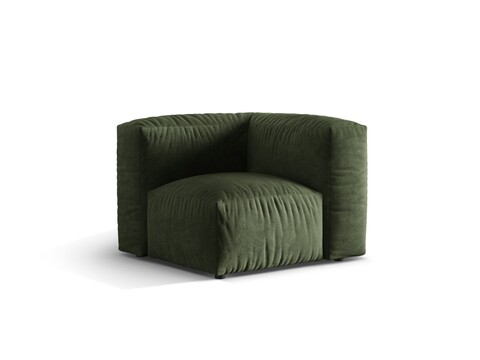 Modul pentru canapea, 1 loc, Martina-120, Micadoni Home, 100x100x75 cm, catifea, verde