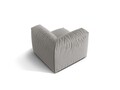 Modul pentru canapea, 1 loc, Martina-169, Micadoni Home, 100x100x75 cm, tesatura structurata catifelata, gri deschis