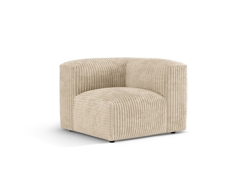 Modul pentru canapea, 1 loc, Martina-212, Micadoni Home, 100x100x75 cm, velur, bej deschis